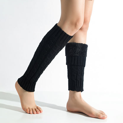 Cozy Wool Blend Leg Warmers - Korean Twist Knit