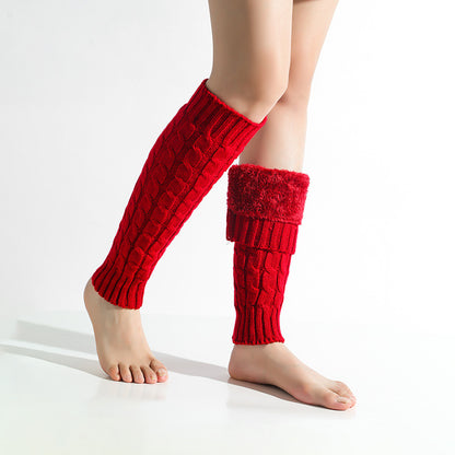 Cozy Wool Blend Leg Warmers - Korean Twist Knit