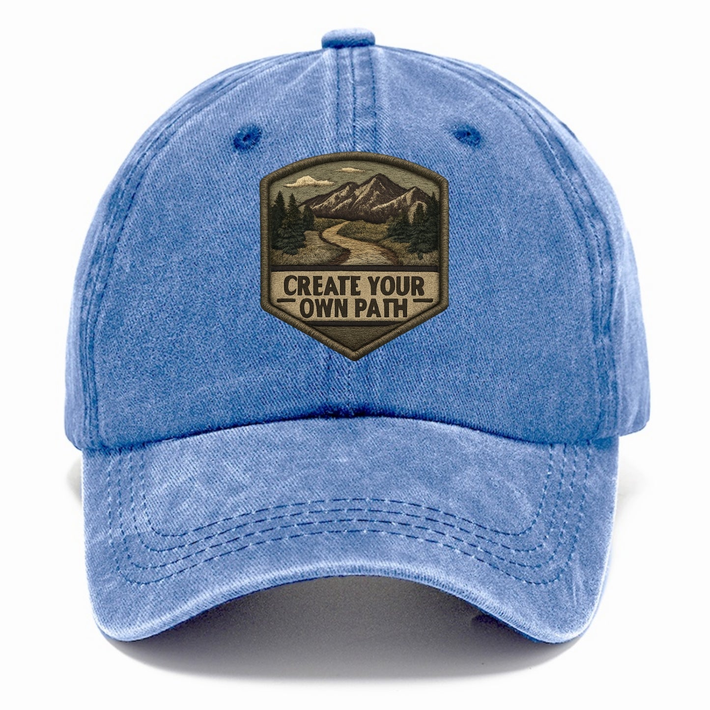 CREATE YOUR OWN PATH - trail with text in brown , independence - Classic Cap