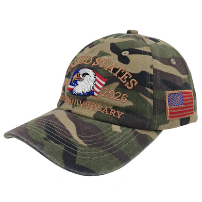 250th Anniversary Embroidered Baseball Cap | USA Independence Day Style