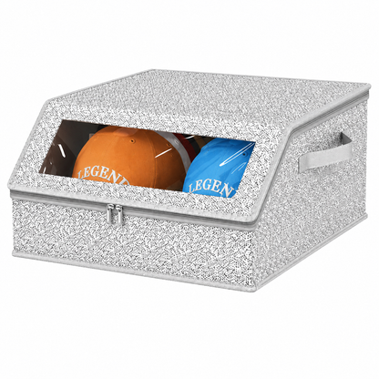 Foldable Baseball Hat Storage Box with Clear Window – Large Capacity Dust-Proof Organizer for Caps