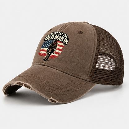Don't Let The Old Man In Washed Trucker Hat – Coffee