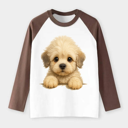 Dandie Dinmont Terrier  - Raglan Long Sl - Raglan Long Sleeve T-Shirt - Coffee