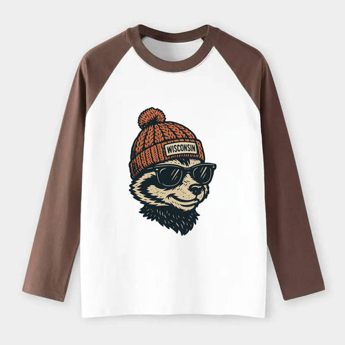 Madison Badge - Raglan Long Sleeve T-Shirt
