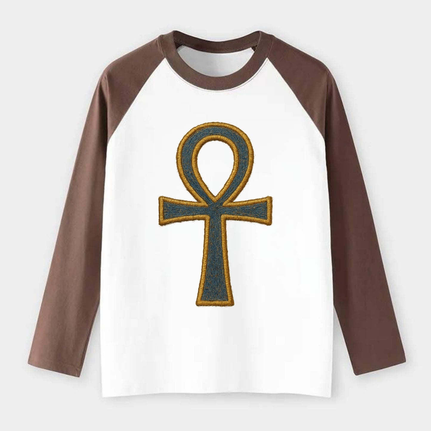 Ankh - Raglan Long Sleeve T-Shirt - Coffee