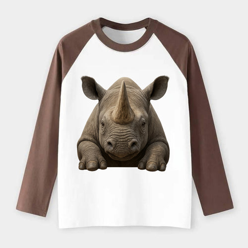 Rhinoceros  - Raglan Long Sleeve T-Shirt