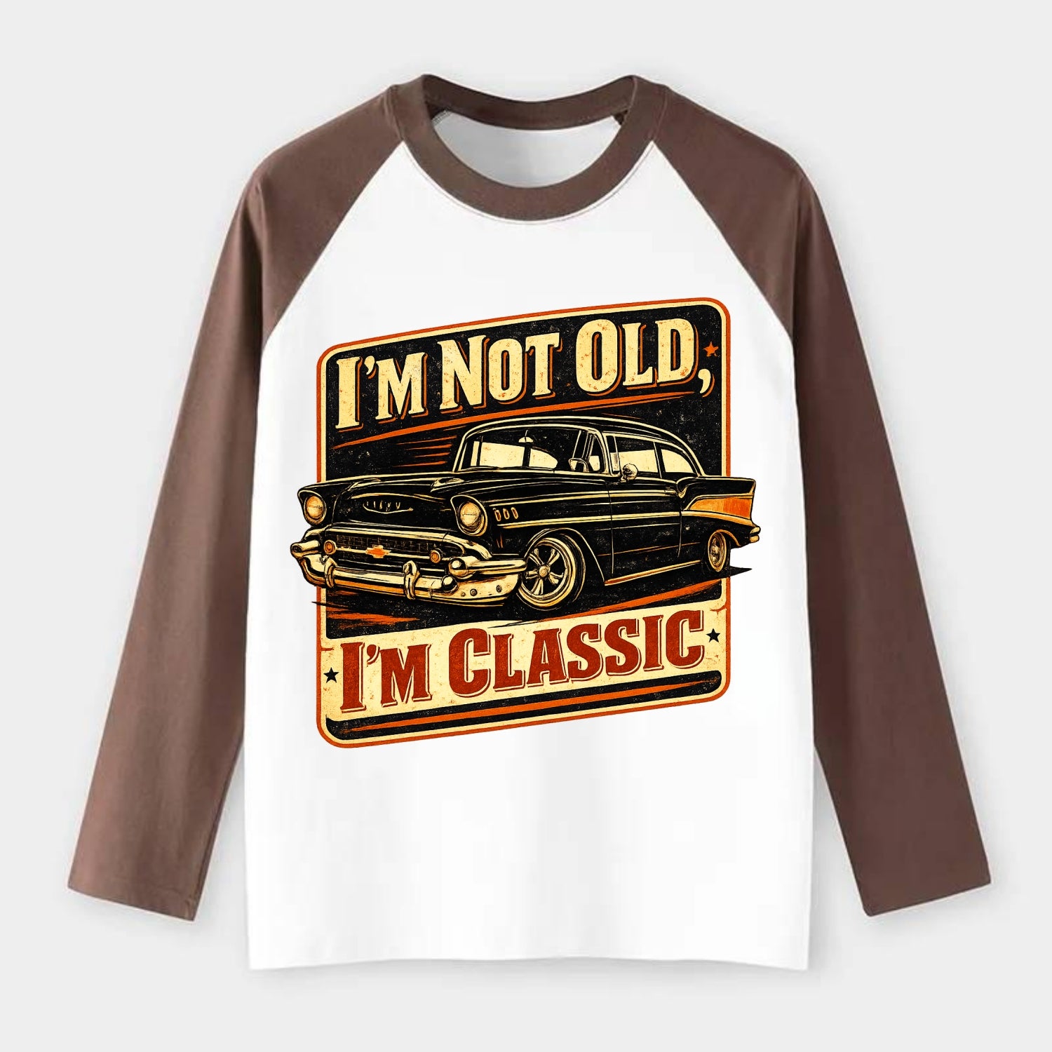 I'm Not Old I'm Classic - Raglan Long Sleeve T-Shirt - Coffee