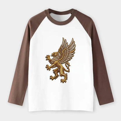 Griffin - Raglan Long Sleeve T-Shirt - Coffee