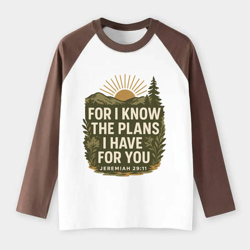 Jeremiah 29:11 Sunrise - Raglan Long Sleeve T-Shirt