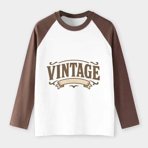 Bold typography design - CENTERED - aligned, focused, balanced within - Raglan Long Sleeve T-Shirt