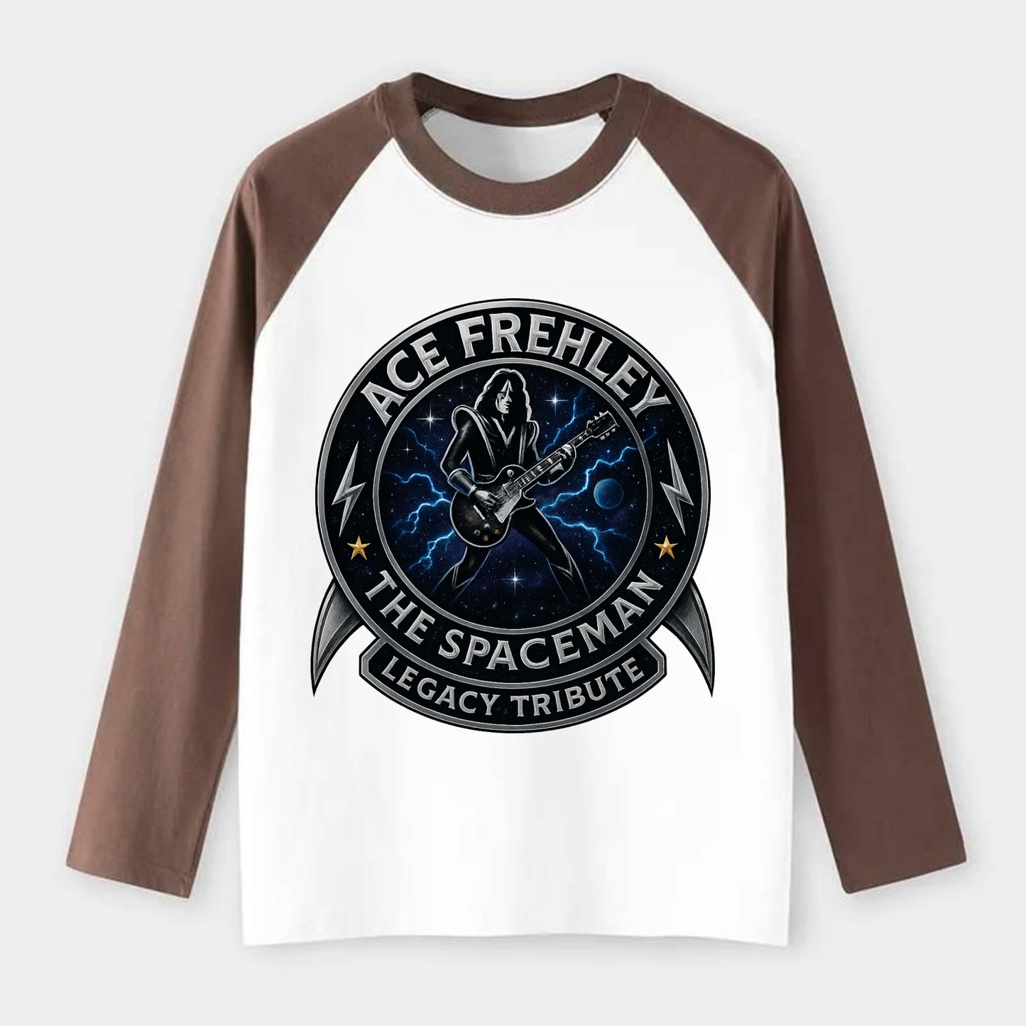 Ace Legacy Seal - Raglan Long Sleeve T-Shirt - Coffee