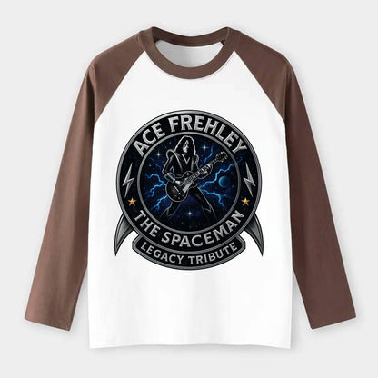 Ace Legacy Seal - Raglan Long Sleeve T-Shirt - Coffee