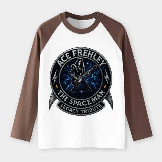Ace Legacy Seal - Raglan Long Sleeve T-Shirt - Coffee