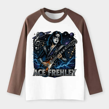 Ace Musical Cosmos - Raglan Long Sleeve T-Shirt - Coffee