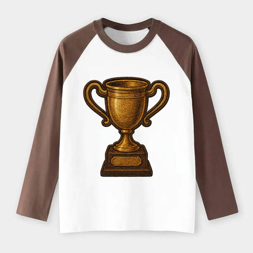 Trophy Cup  - Raglan Long Sleeve T-Shirt