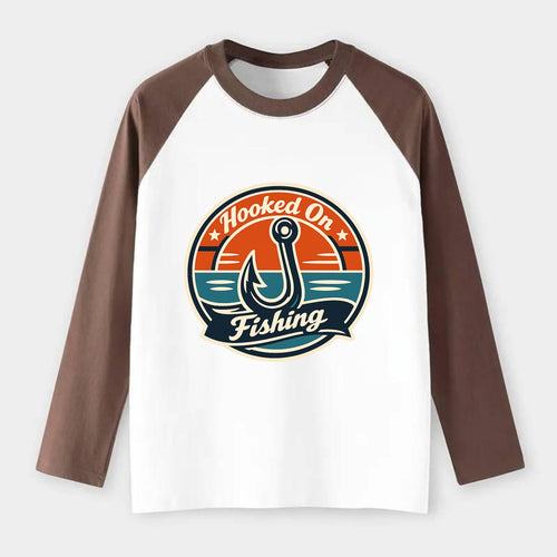 Angler's Emblem of Passion - Raglan Long Sleeve T-Shirt