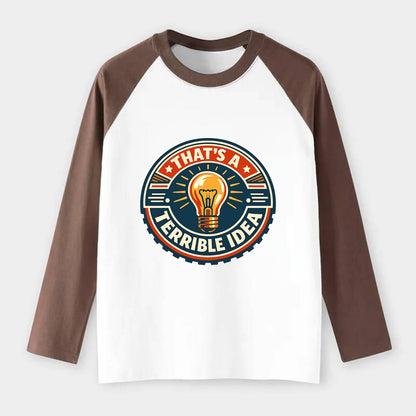 Bold Idea Rebellion - Raglan Long Sleeve T-Shirt - Coffee