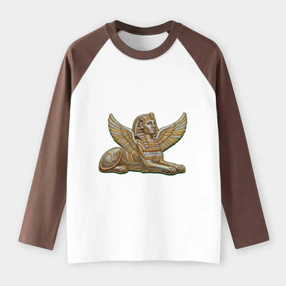 Sphinx - Raglan Long Sleeve T-Shirt - Coffee