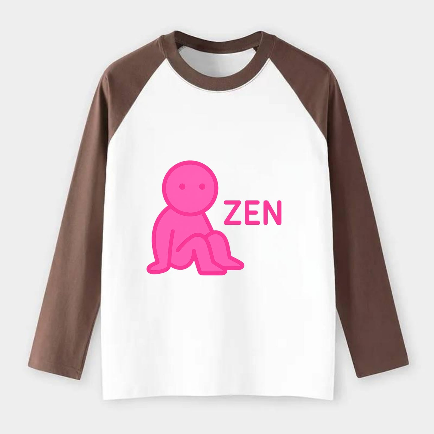 TRENDS ARE CIRCULAR | Dizzy fashion wheel - Raglan Long Sleeve T-Shirt - Coffee