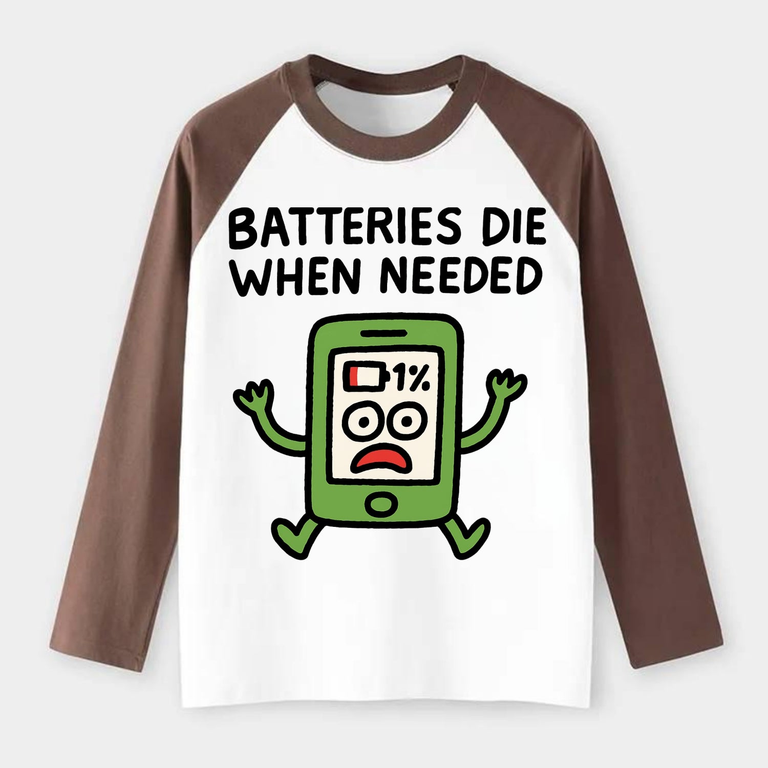 Hammer and Anvil  - Raglan Long Sleeve T-Shirt - Coffee