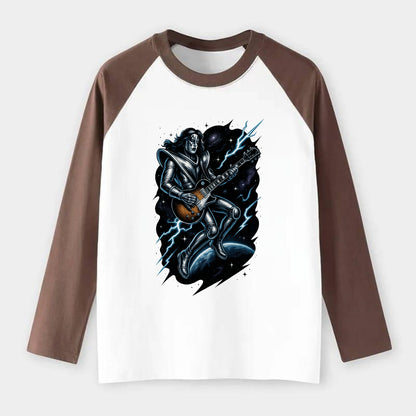 Ace in Zero Gravity - Raglan Long Sleeve T-Shirt - Coffee