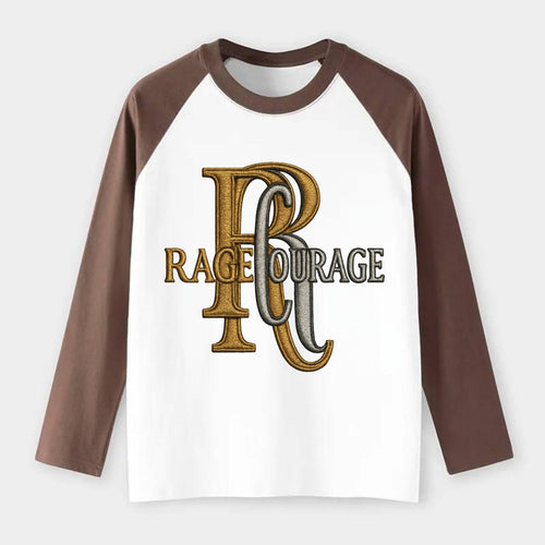 RAGE;COURAGE MODE Warrior Green Hat - Raglan Long Sleeve T-Shirt