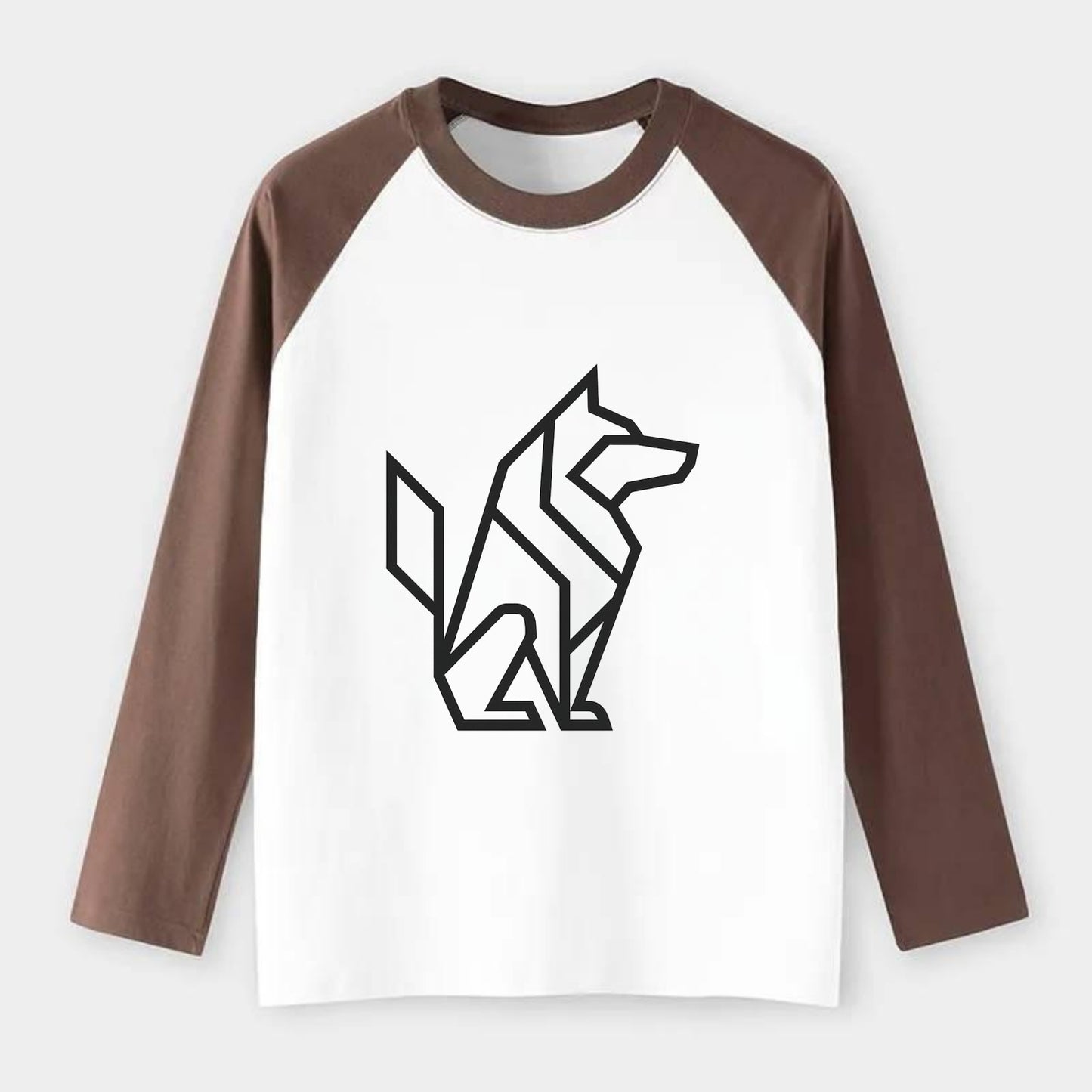 Born to be Wild  - Raglan Long Sleeve T-Shirt - Coffee