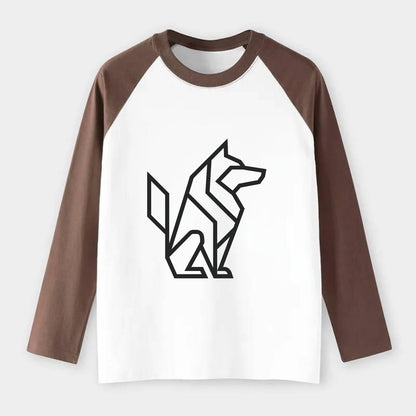 Born to be Wild  - Raglan Long Sleeve T-Shirt - Coffee