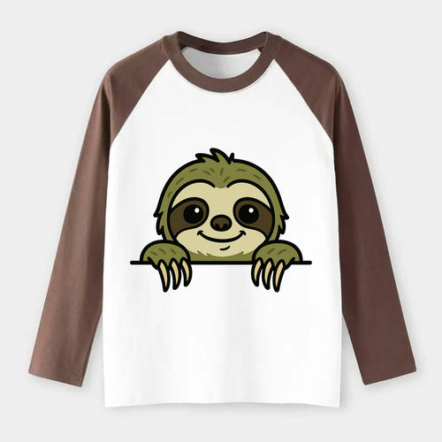 Sloth  - Raglan Long Sleeve T-Shirt