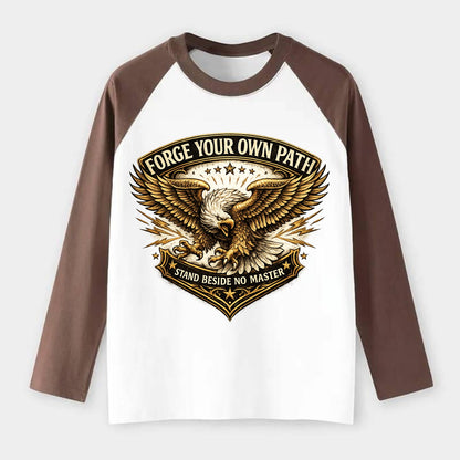 Forge Your Own Path - Raglan Long Sleeve T-Shirt - Coffee