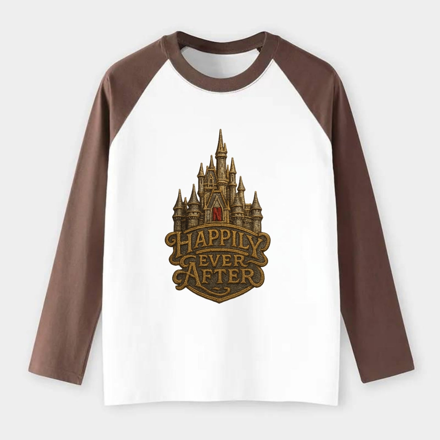 Happily Ever After  - Raglan Long Sleeve T-Shirt - Coffee
