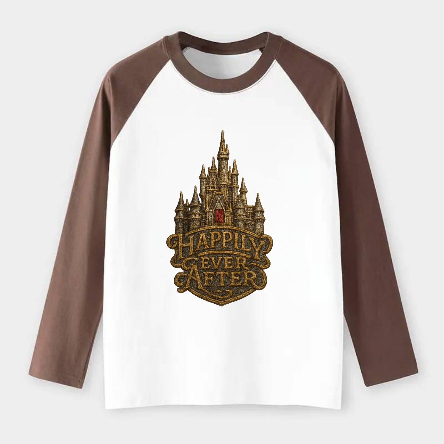 Happily Ever After  - Raglan Long Sleeve T-Shirt - Coffee