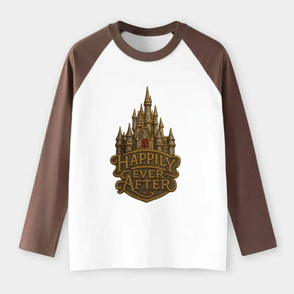 Happily Ever After  - Raglan Long Sleeve T-Shirt - Coffee