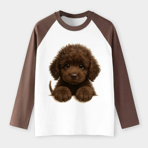 Irish Water Spaniel  - Raglan Long Sleeve T-Shirt