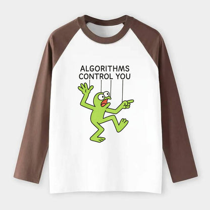 Whiskey Barrel  - Raglan Long Sleeve T-Shirt - Coffee