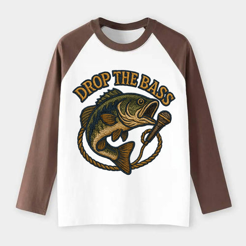 Drop The Bass  - Raglan Long Sleeve T-Shirt