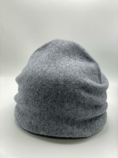 Gorro de punto Pandaize 100 % lana merino con elegante borde enrollado: gorro unisex de moda para otoño/invierno.