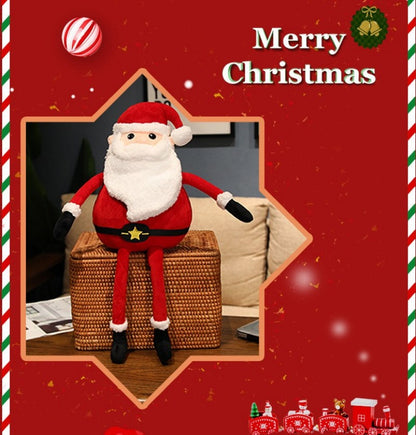 Santa Claus Plush Doll Multi-Size Set - Christmas Holiday Decor - Soft Festive Gift