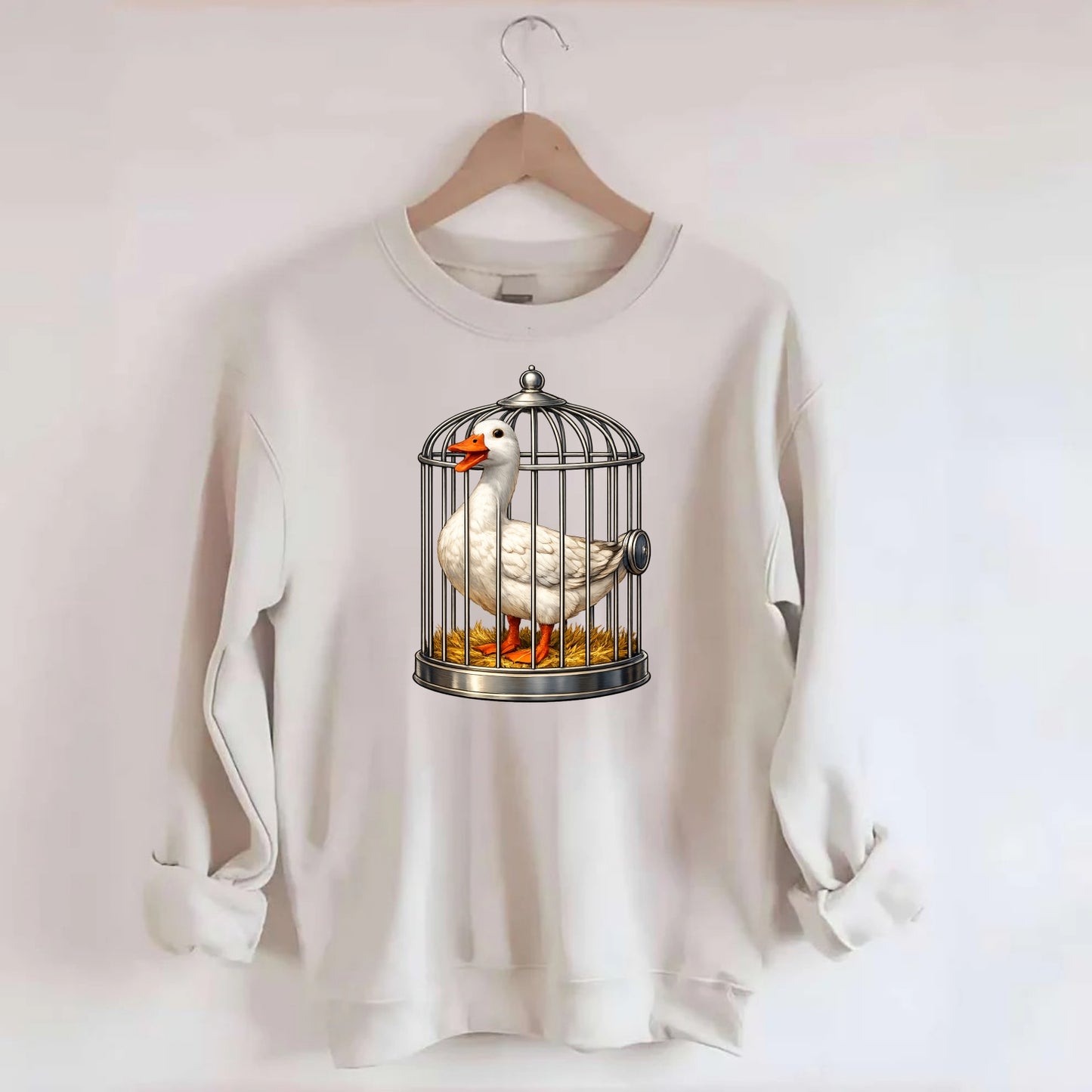 Duck In Cage - Crewneck Sweatshirt