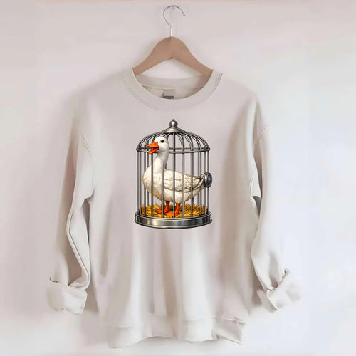 Duck In Cage - Crewneck Sweatshirt
