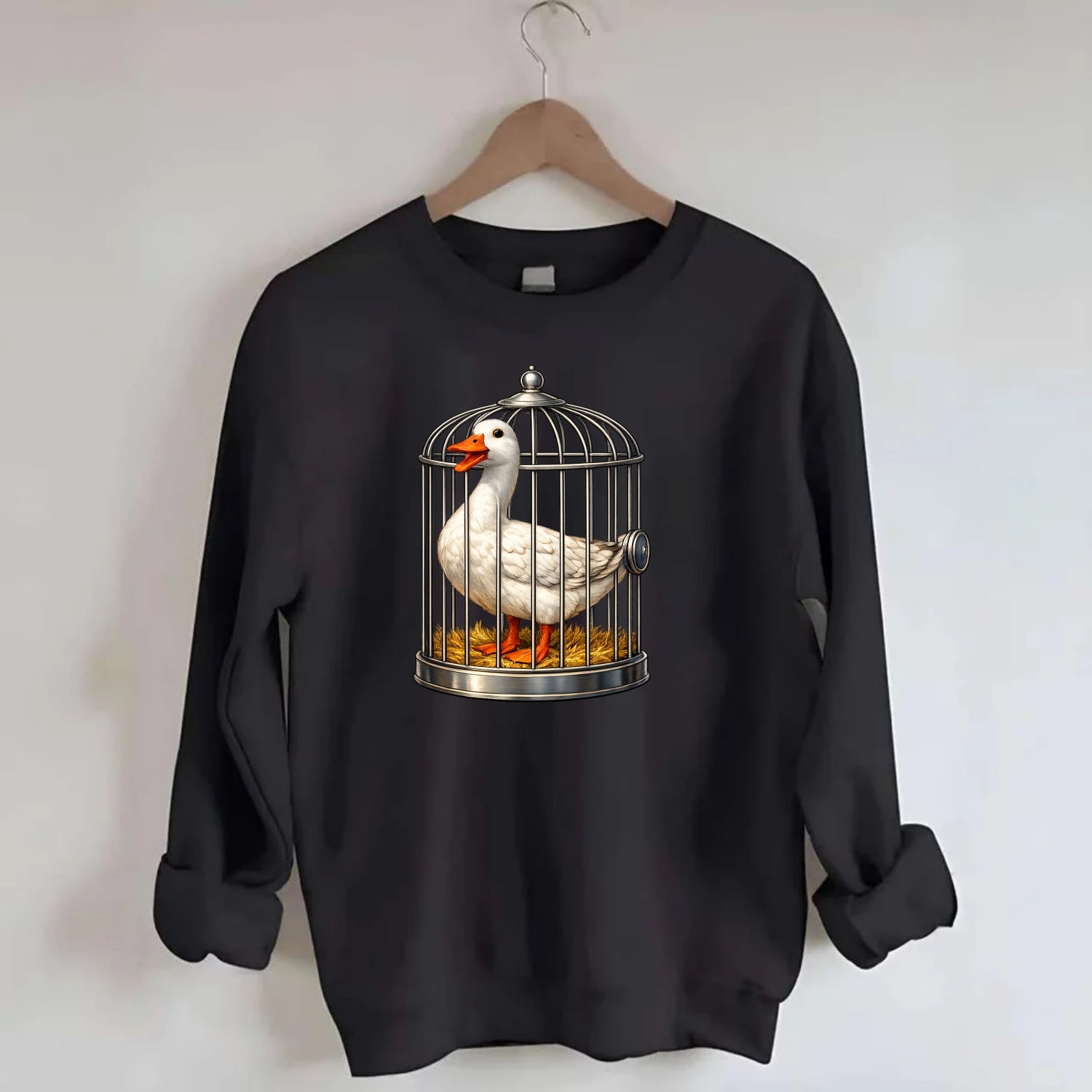 Duck In Cage - Crewneck Sweatshirt