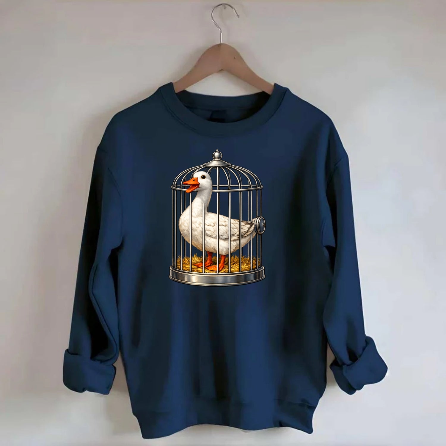 Duck In Cage - Crewneck Sweatshirt
