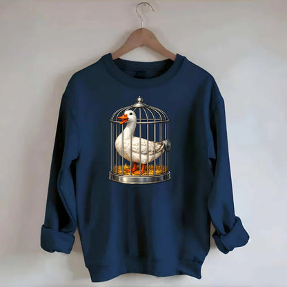 Duck In Cage - Crewneck Sweatshirt