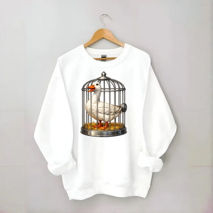 Duck In Cage - Crewneck Sweatshirt