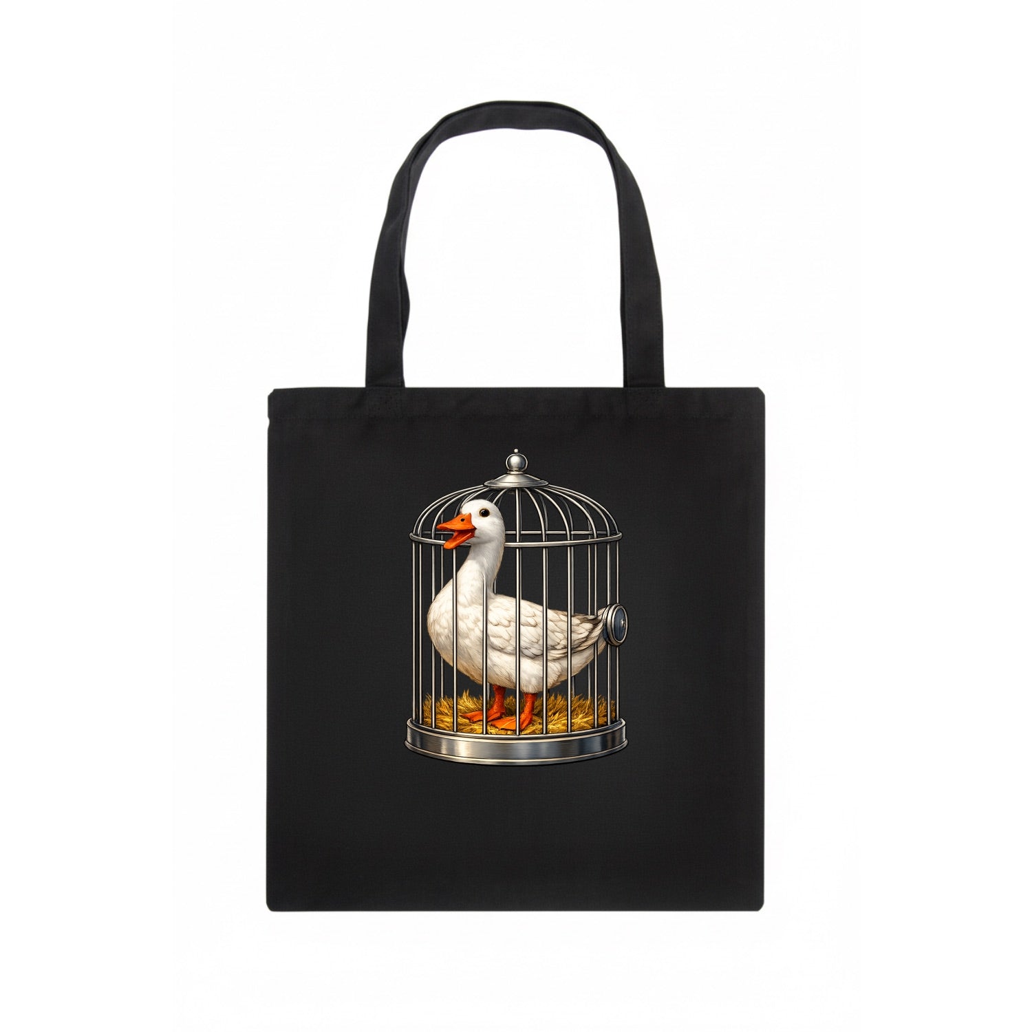 Duck In Cage - Tote Bag