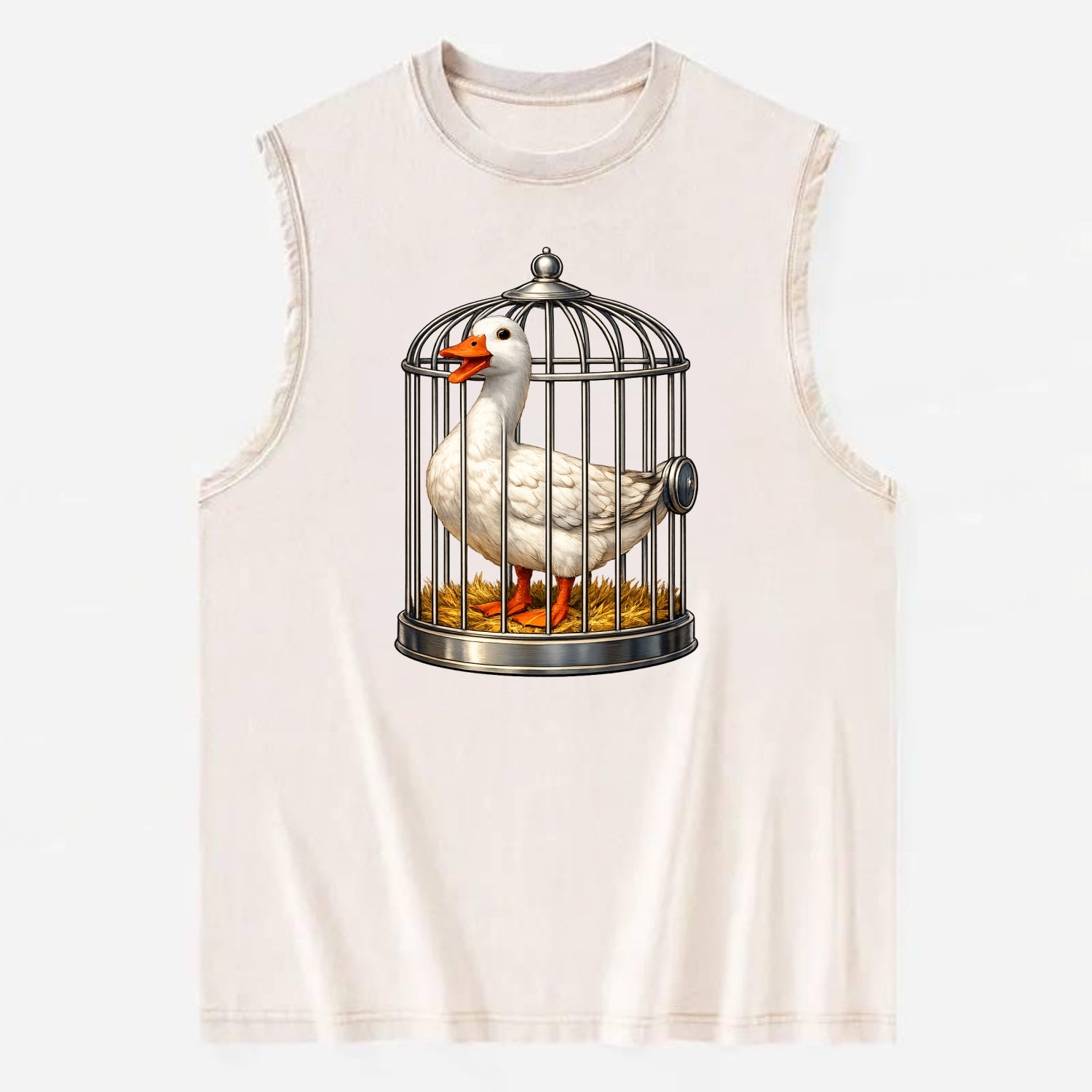 Duck In Cage - Vintage Washed Tank