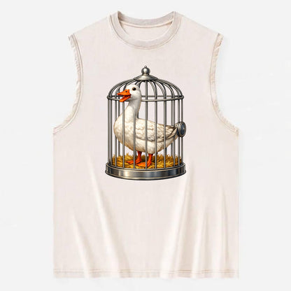 Duck In Cage - Vintage Washed Tank