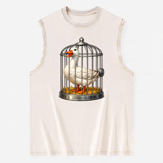 Duck In Cage - Vintage Washed Tank