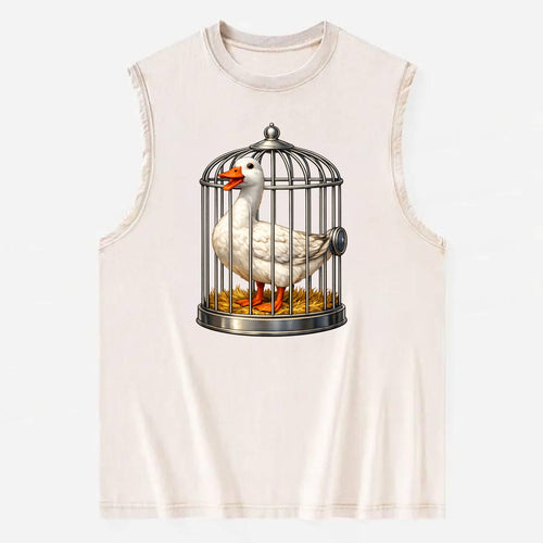 Duck In Cage - Vintage Washed Tank