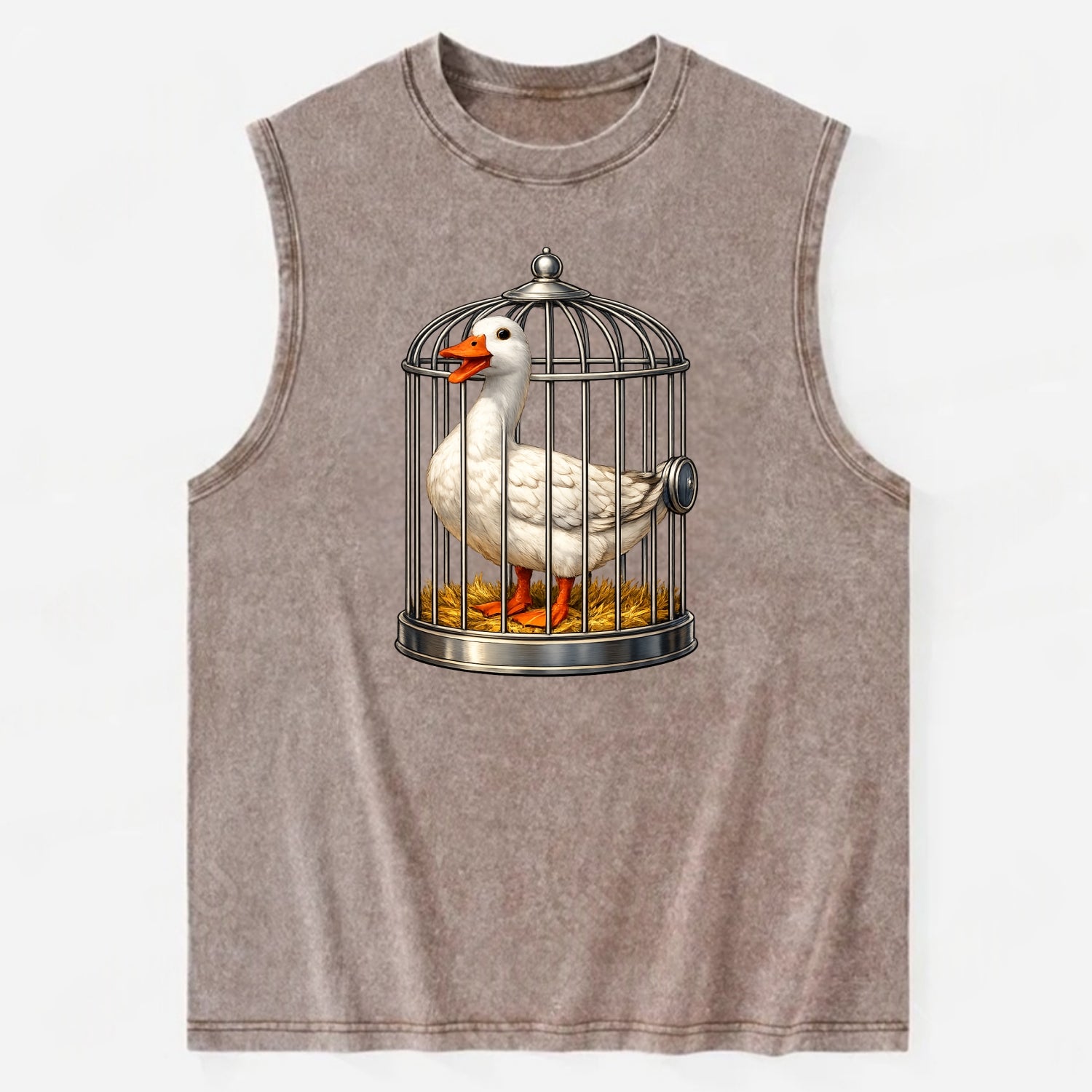 Duck In Cage - Vintage Washed Tank